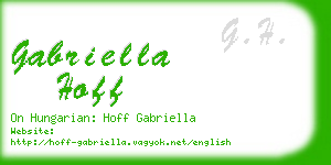 gabriella hoff business card